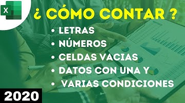 FUNCIONES QUE SIRVEN PARA CONTAR DATOS EN EXCEL(5 funciones)