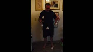 5 Ball Bounce Juggling Endurance run 24 min 9 seconds