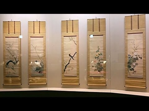 酒井抱一《十二ヶ月花鳥図》 江戸東京博物館 ファインバーグ