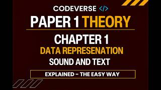 Chapter 1 Data representation | Representation of Text & Sound ASCII, Unicode & Sampling