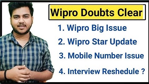 Wipro Star Hiring  Big Update | Wipro Doubts Clear | Interview Reschedule Mail | Interview Question|