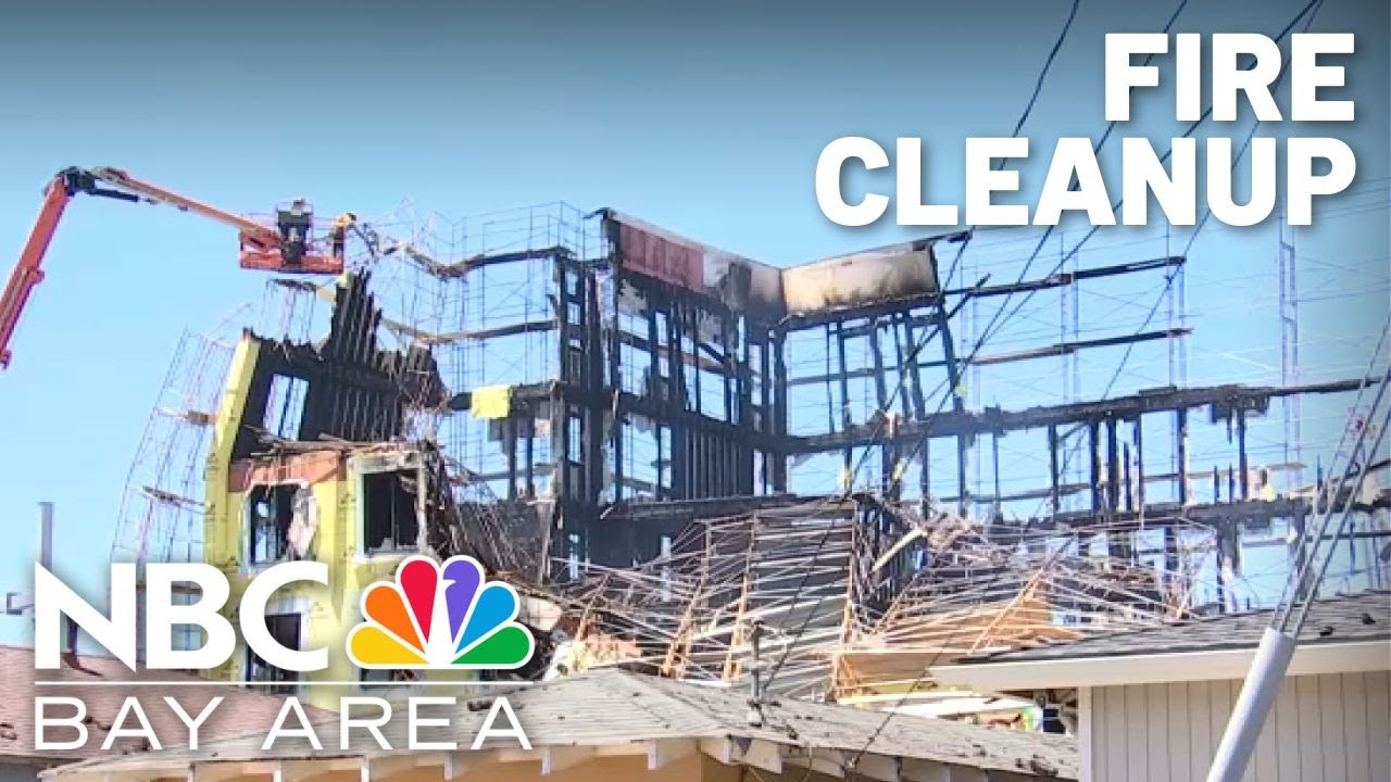 Cleanup continues after fire destroys Redwood City housing project ...