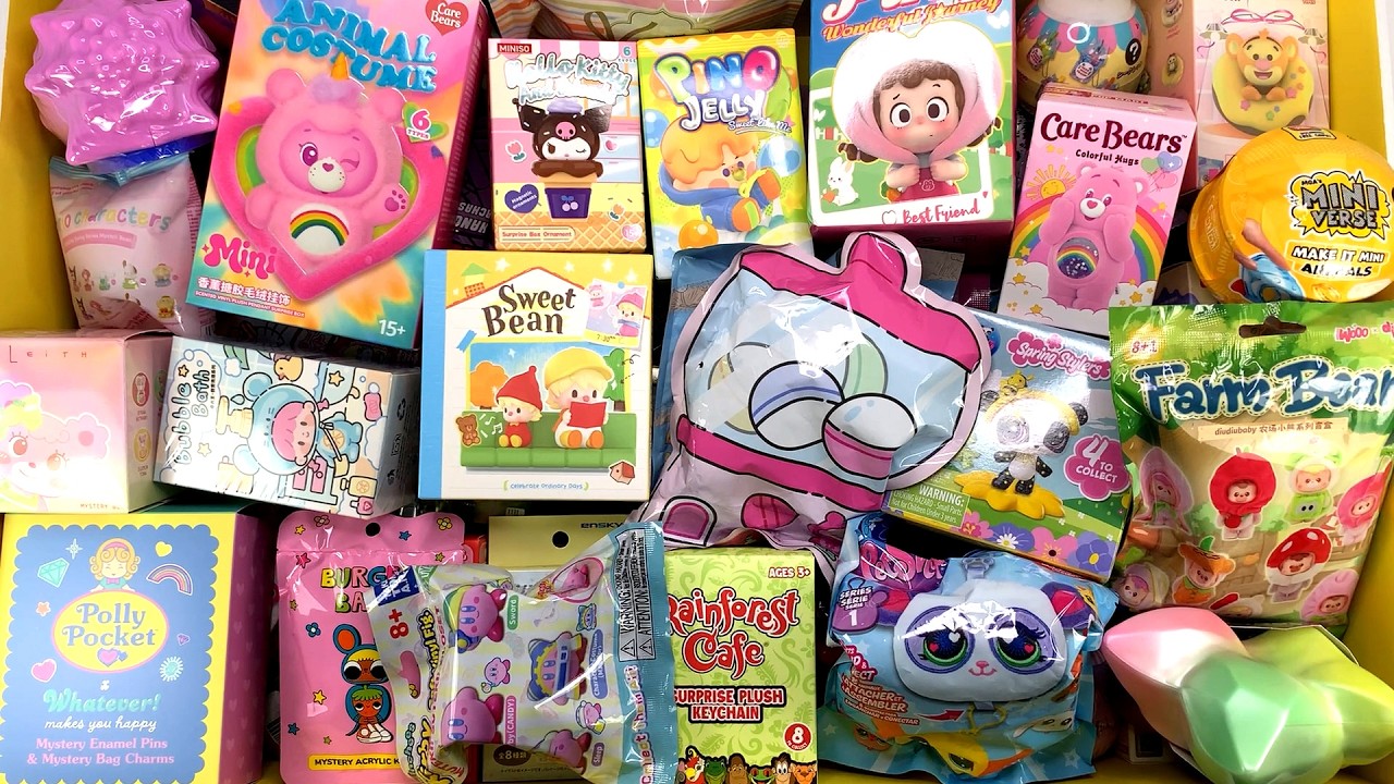 An hour of mystery bags ASMR NO TALKING Relaxing Unboxing Sounds