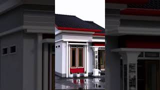 SIZE 7X10 WHITE AND RED COLOR LATEST MINIMALIST HOUSE PICTURE #minimalisthousepicture #house