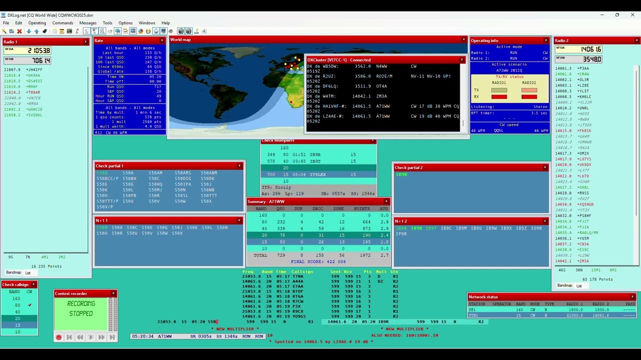 CQWW CW 2025 - A71WW 2BSIQ 20m&15m
