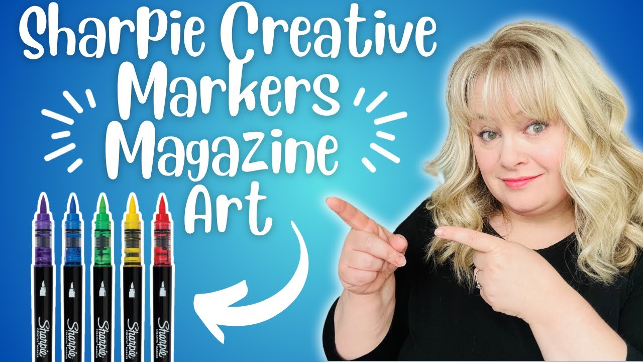 Markers on Magazine! Sharpie Creative Markers Rock!