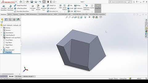 SolidWorks tutorial (Tagalog) - #4 how to chamfer (partial edge)