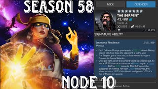 Mcoc AW season 58 Node 10 Serpent with Kushala | Marvel Contest of Champions