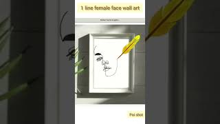 Minimal face wall art using python turtle #shorts #paishot #homedecor