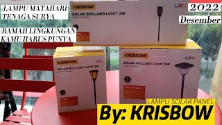 SOLAR PANEL by Krisbow || COCOK UNTUK TAMAN MINIMALIS ANDA DIRUMAH #solarpanel #lamputaman #krisbow