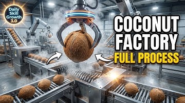 Coconut Factory Full Process  How Coconuts Are Processed in High Tech Factory  Coconut Production Li