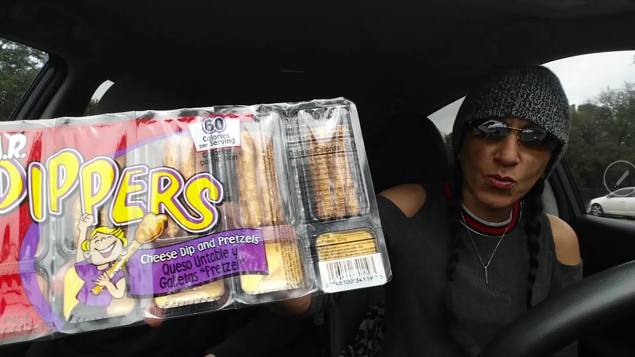 Jr Dippers Cheese Dip & Pretzels Snack Food Review YouTube