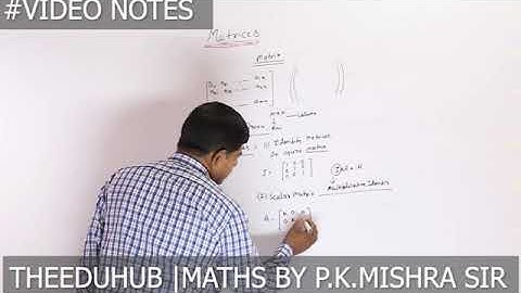 INTRODUCTION OF MATRIX  || VIDEONOTES NO-1 || MATHS BY P.K.MISHRA SIR ||
