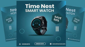 Smart Watch Post Design in Adobe illustrator | Graphic design Tutorial