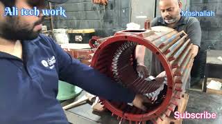 how to rewind motor 75 hp 4 pole | full data | ali tech work