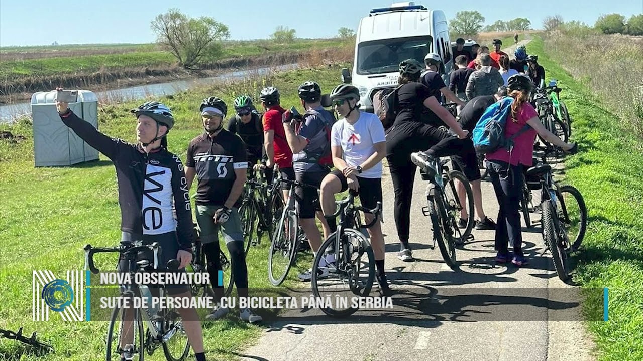 Sute de persoane, cu bicicleta până în Serbia