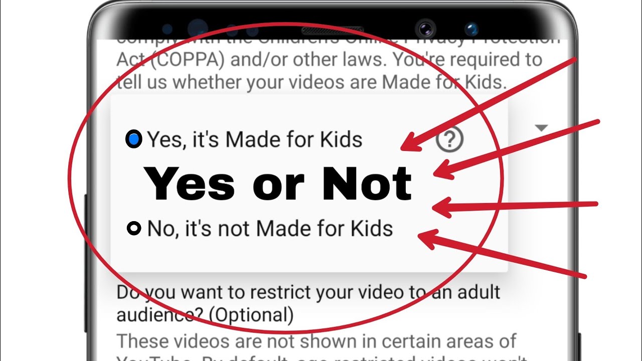 How to Coppa yes or no|coppa enable or disable|made for kid Enable or disable|coppa activate