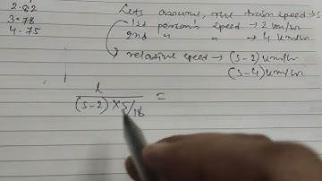 57. Two persons are walking beside a railway track at speeds of 2 and 4 kmph || Apti Master