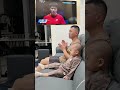 A 19-month-old baby watched table tennis at the National Games for the first time. The