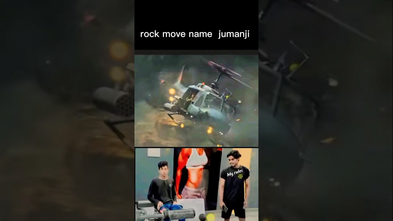 rock move name jumanji  helikaptor ka pankha tut Gaya😭Usko sidha karne rock ja rha hai  ?