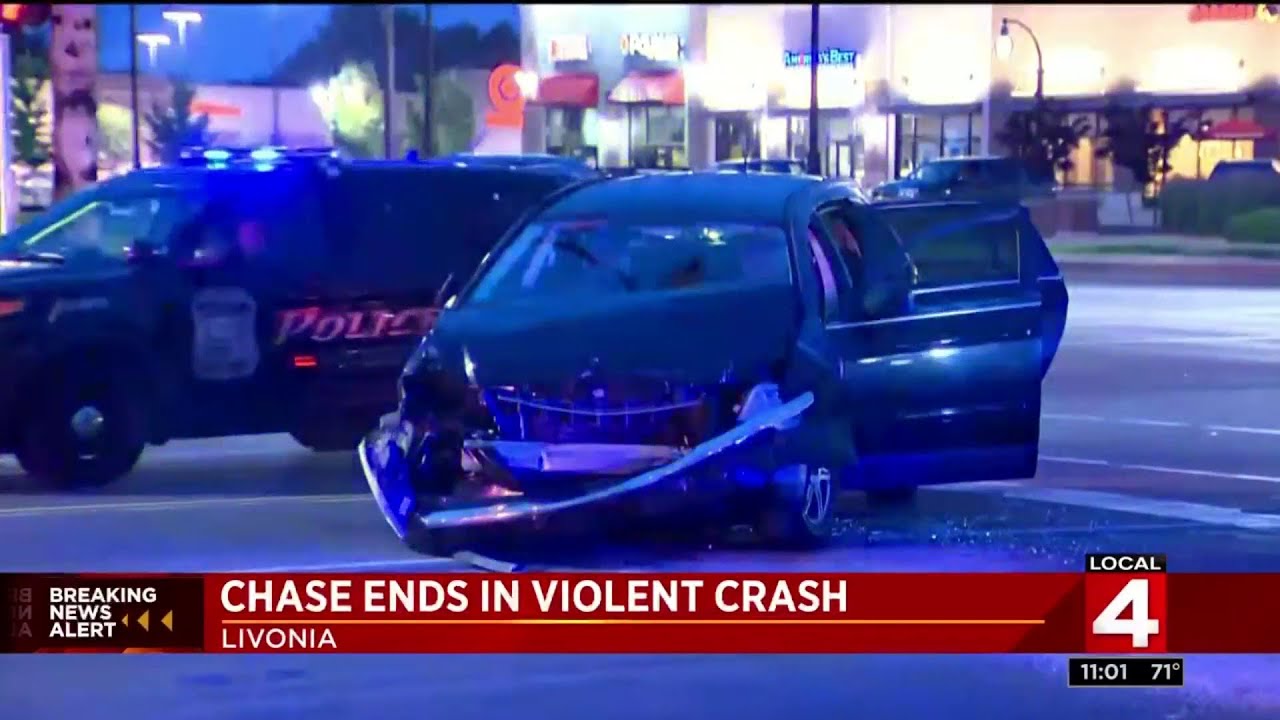Chase through several communities ends in violent Livonia crash YouTube