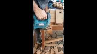 The great power of the Makita Jig Saw 4350FCT vs Makita 4327. Cutting 2&quot; hardwood