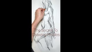 The secret to drawing in profile  #figurativeart  #charcoaldrawing  #drawingtips  #gesturedrawing