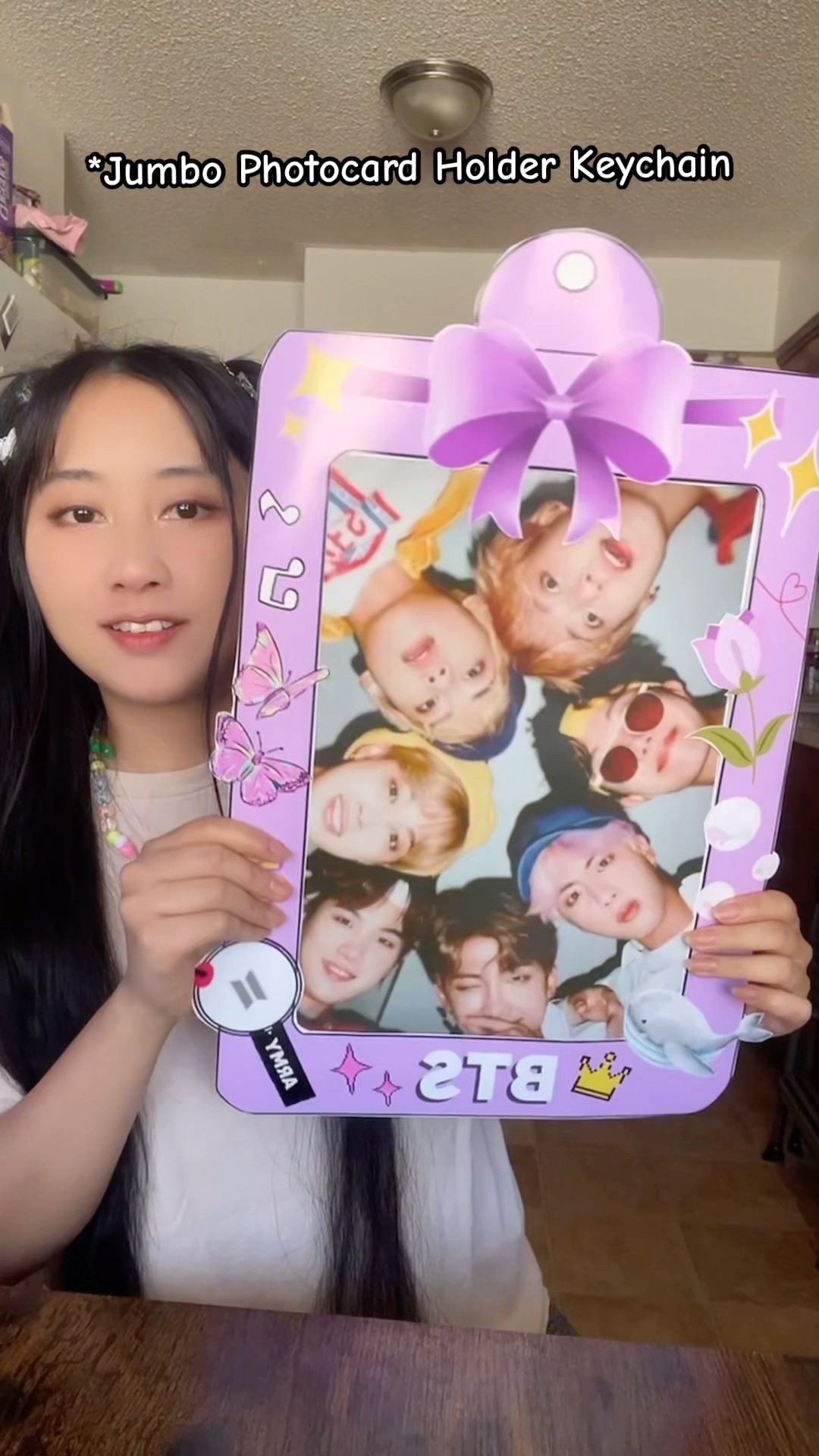 I made BTS Jumbo PC keychain ?✨ #BTS #diy #kpopphotocard #keychain #btsaarmy #shorts