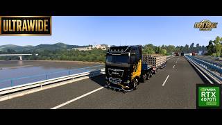 MAN TGX - Euro Truck Simulator 2 - Coimbra a O Barco - Moza TSW Wheel Gameplay - Ultrawide