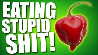 EATING STUPID SHIT: Habanero Pepper Challenge
