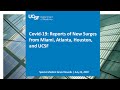 Covid-19: Reports of New Surges from Miami, Atlanta, Houston, and UCSF