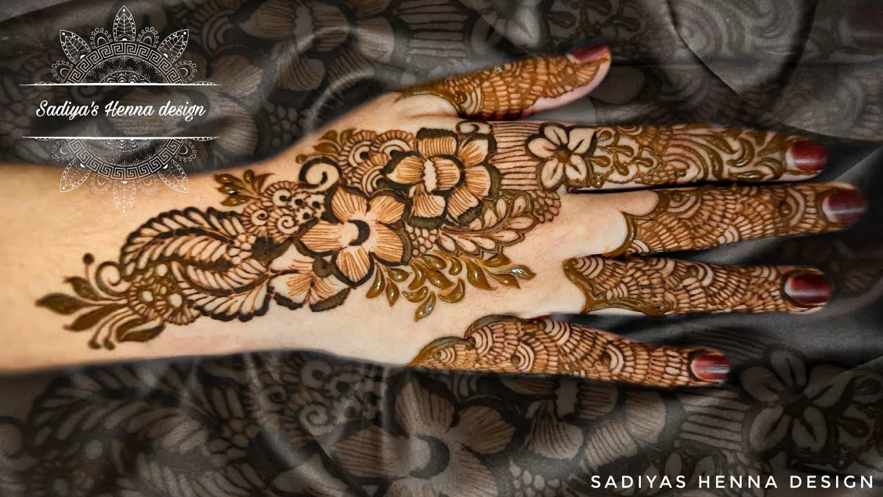 Simple and beautiful back hand floral gulf mehndi designs ...