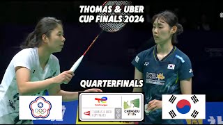 Sim Yu Jin vs Sung Shuo Yun | Thomas Uber Cup Finals 2024 Badminton - Korea vs Taipei
