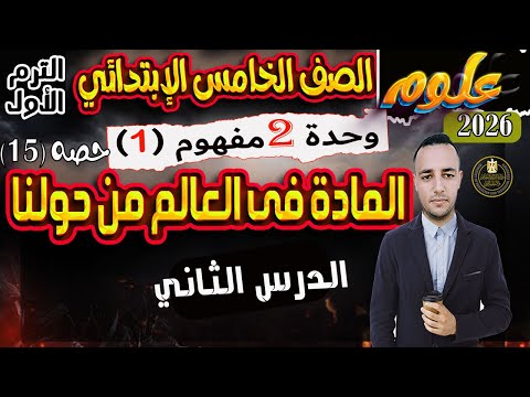 Lesson 2 The Concept Of Matter In The World Around Us Unit 2 Fifth Grade Science First Term 