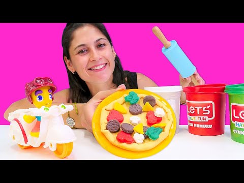 Play Doh oyun hamuru! Ayşe ile karışık pizza yapalım! Çocuklar için eğitici oyunlar