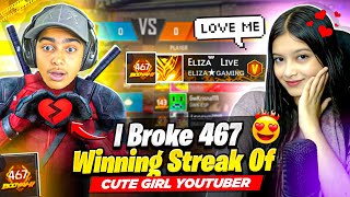 Finally I Broke 467 Winning Streak 😱 Of Cute Girl Youtuber 🤯 || लड़की गुस्सा होगयी 🤬 - Aditech