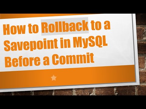 How to Rollback to a Savepoint in MySQL Before a Commit