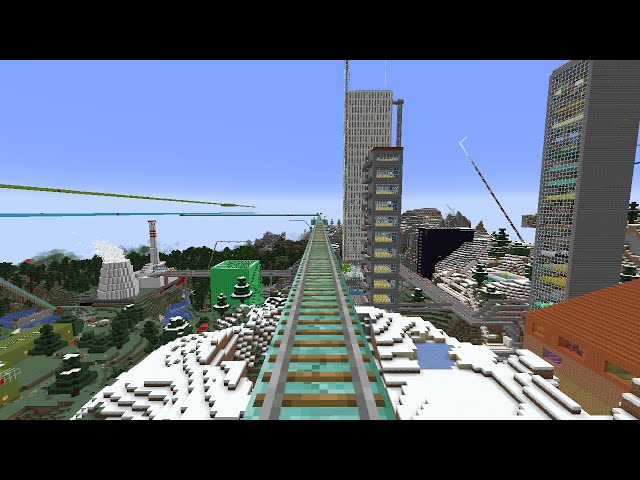 Minecraft World Record: The longest Minecraft Roller Coaster (14,5 Hours) class=