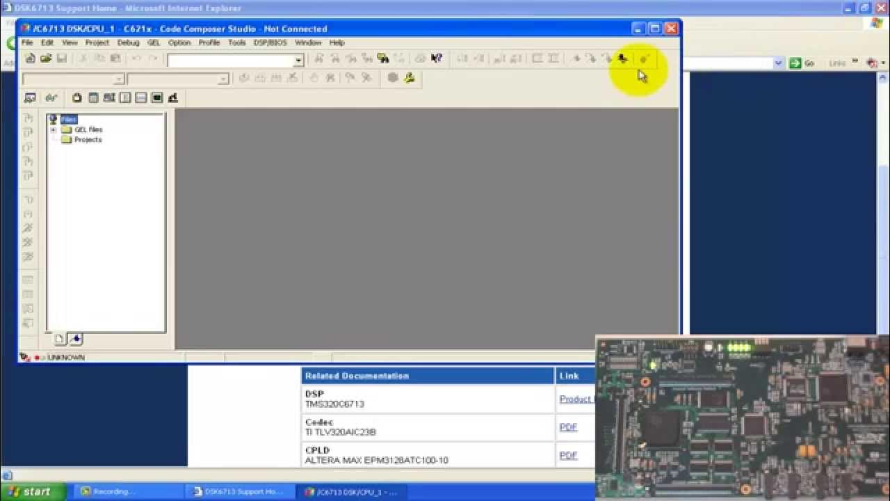 TMS320C6713 DSK Quick setup and Test example programs Lecture 2