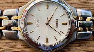 Vintage December 1996 Seiko Quartz Dolce 5E31-6010 Textured
