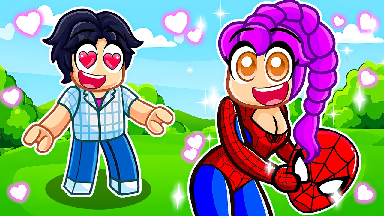 STUCK WITH A SPIDER GIRL IN ROBLOX?! - YouTube