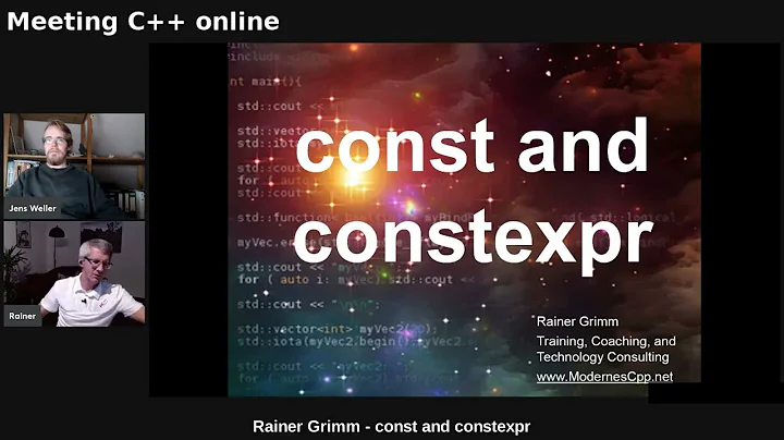 const and constexpr - Rainer Grimm - Meeting C++ online