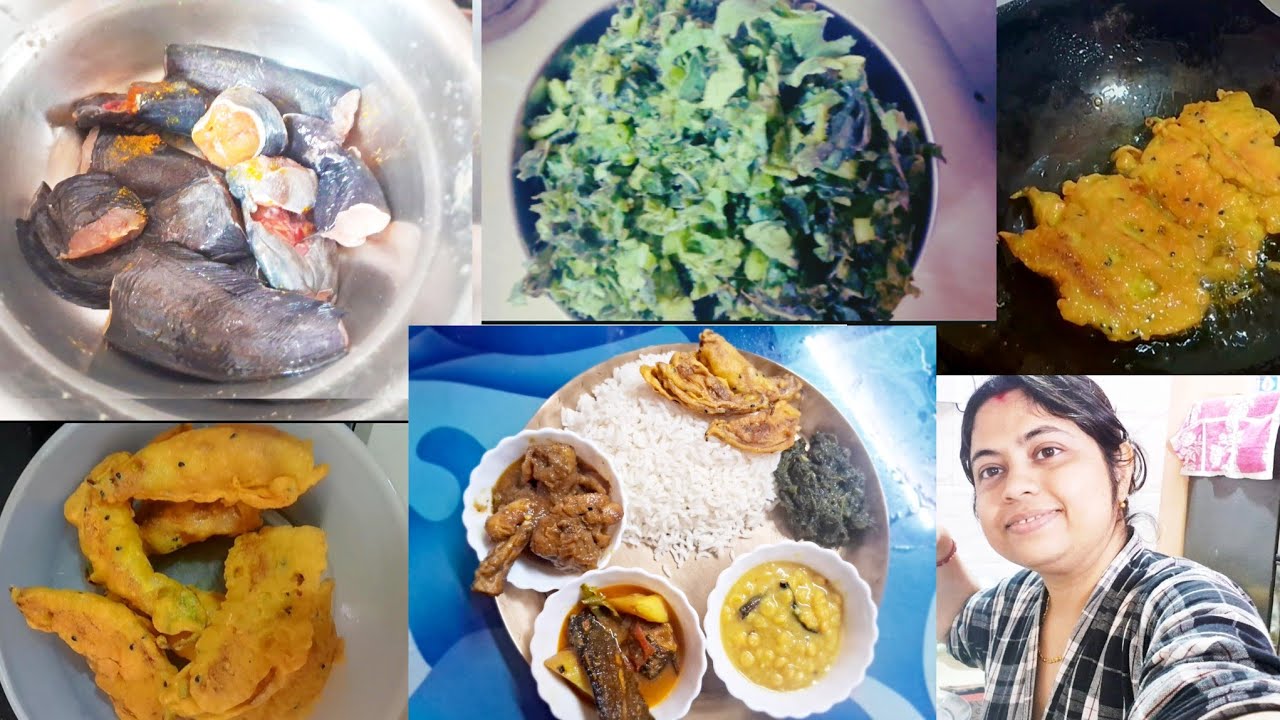  আজ বানালাম শিং-মাগুর মাছের ঝোল😋, বকফুলের বড়া লাউ শাক।new recipe , magur shingi macher  recipe.