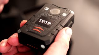 VEVOR 1440P HD Police Body Camera, 128GB Body Cam with Audio Video Recording Picture, Built-in 3500