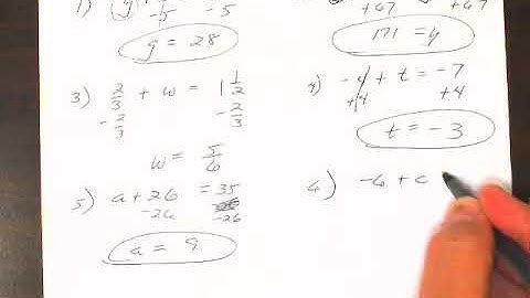 Algebra 1 - 2.2 Video