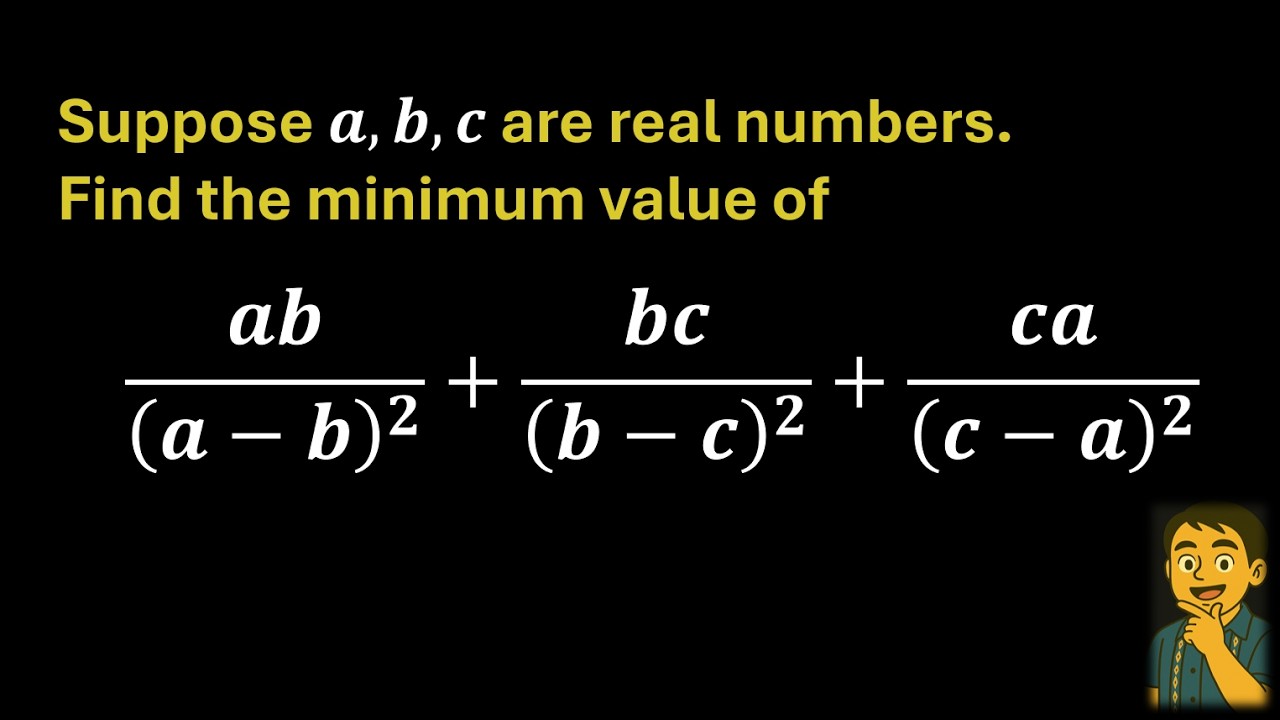 A Beautiful Inequality Trick | Minimum Value Problem - YouTube