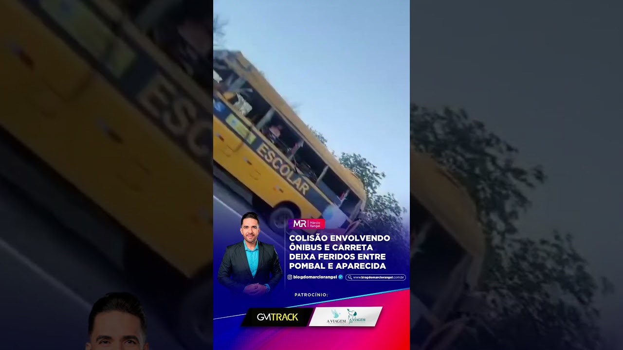 Acidente entre ônibus e carreta deixa feridos no Sertão da Paraíba