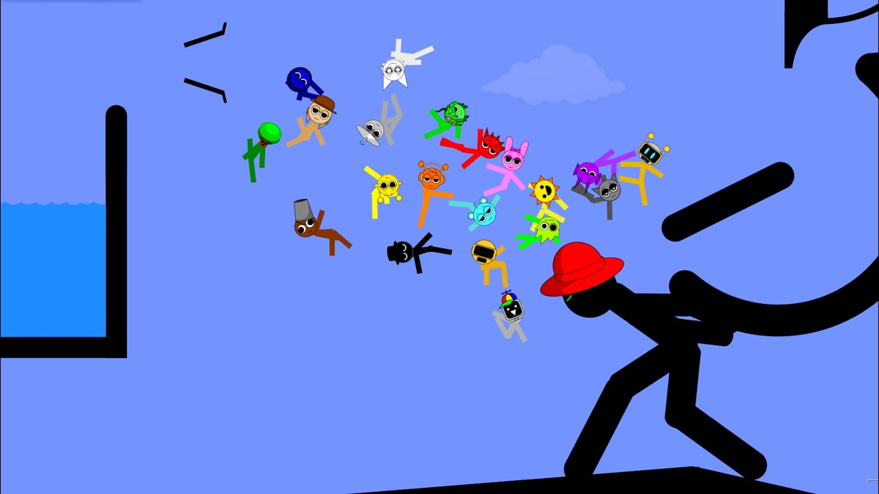 Incredibox Sprunki Jump to Bowl in Algodoo │ Level 24.