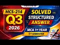 MCS-214 Assignment 2026 Q3 | MCA 1st Year 1st Semester IGNOU | Solved &amp; Structured Answer