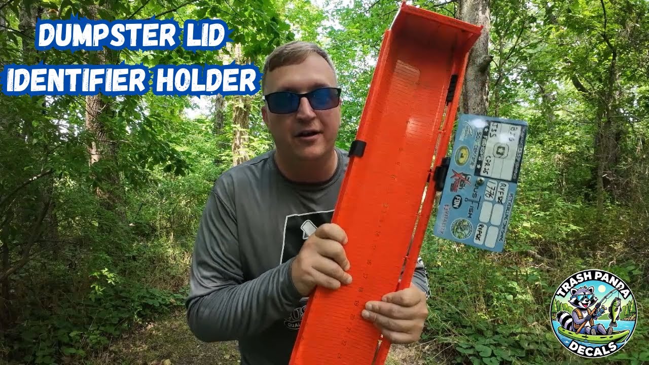 Dumpster Lid Identifier Holder #kayaktournament #trashpandadecals #kayakfishing #bassfishing